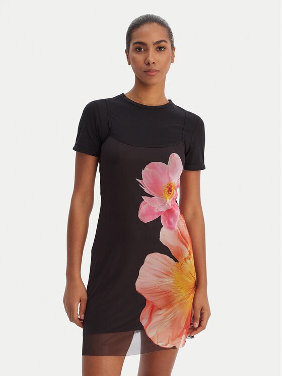 Desigual Rochie tricotată 26SWVK20 Slim Fit