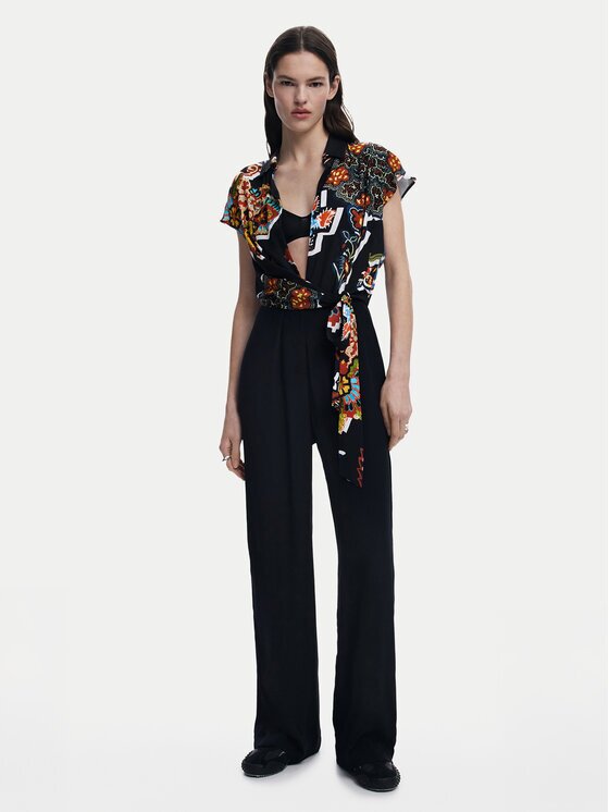 Desigual Salopetă Paisley 25SWPW20 Regular Fit