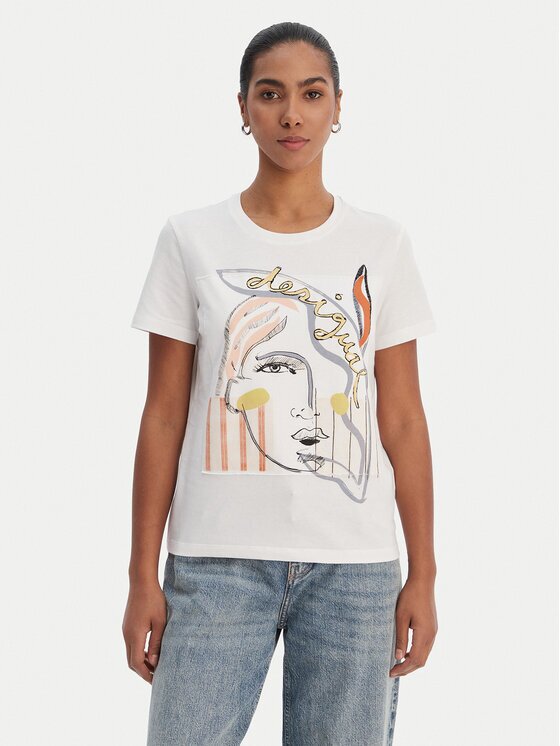 Desigual Tricou 26SWTK51 Regular Fit