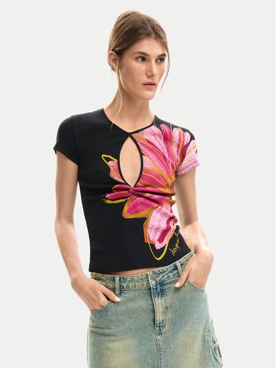Desigual Tricou Dublin 26SWTK05 Regular Fit
