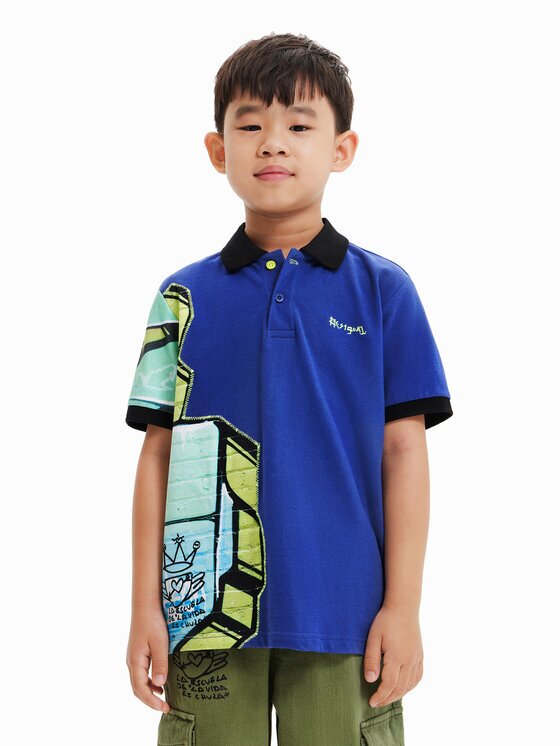 Desigual Tricou polo 23SBLK02 Regular Fit