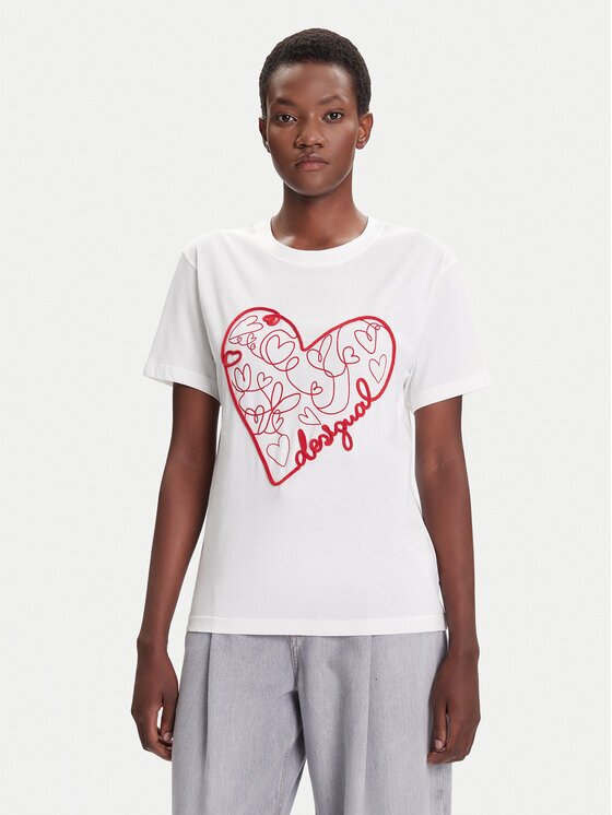 Desigual Tricou Roma 25WWTK50 Regular Fit