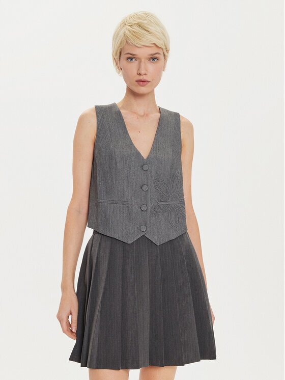Desigual Vestă elegantă Bruselas 24WWEWBX Slim Fit