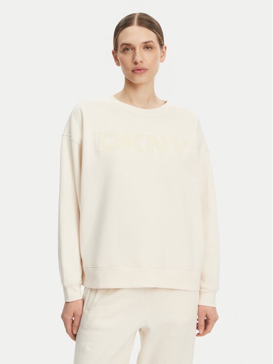 DKNY Sport Bluză DP5T1140 Écru Regular Fit