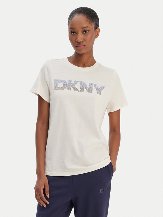 DKNY Sport Tricou DP6T1557 Écru Relaxed Fit