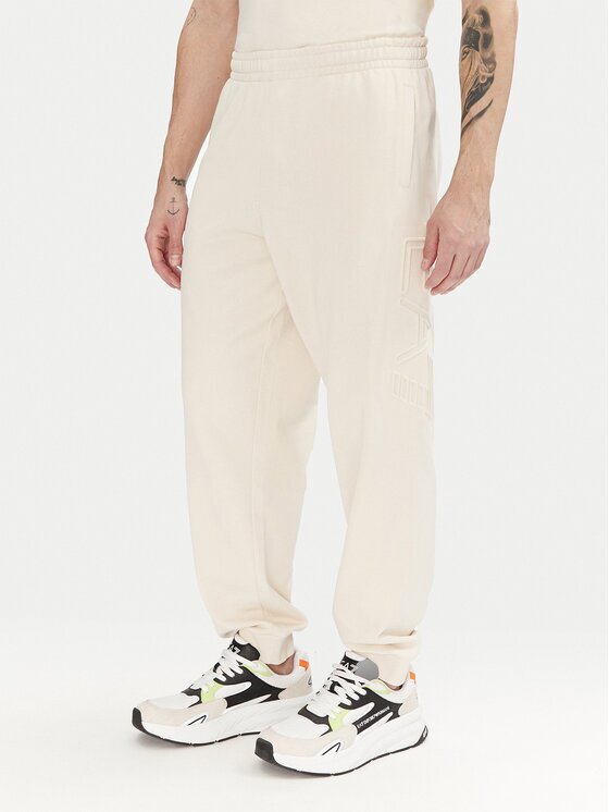 EA7 Emporio Armani Pantaloni trening 7M000154 AF10432 U1079 Écru Regular Fit