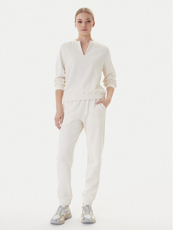 EA7 Emporio Armani Trening 7W000976 AF12501 U0004 Écru Regular Fit
