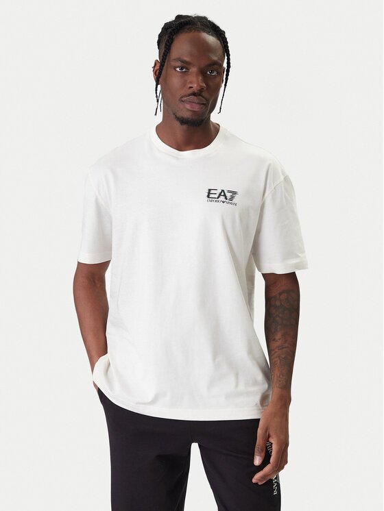 EA7 Emporio Armani Tricou 7M001327 AF17789 U0004 Écru Relaxed Fit