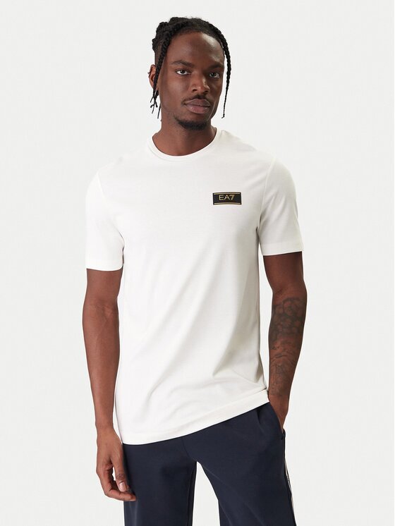 EA7 Emporio Armani Tricou 7M001331 AF13739 U0004 Écru Regular Fit
