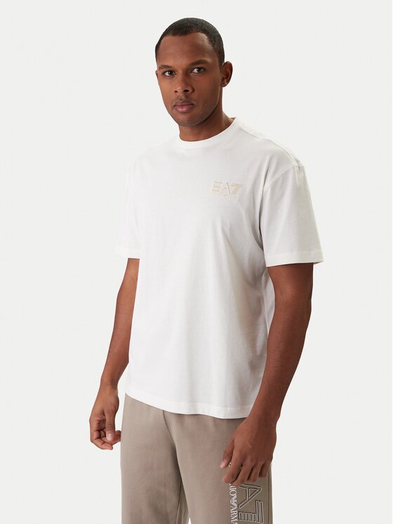 EA7 Emporio Armani Tricou 7M001402 AF22264 U0004 Écru Regular Fit