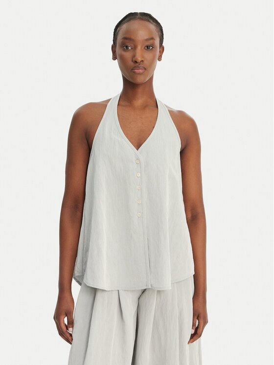 Eleh Bluză SS260092 Albastru celest Relaxed Fit