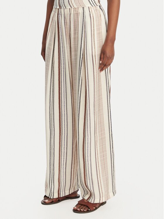 Eleh Pantaloni din material SS260132 Écru Relaxed Fit