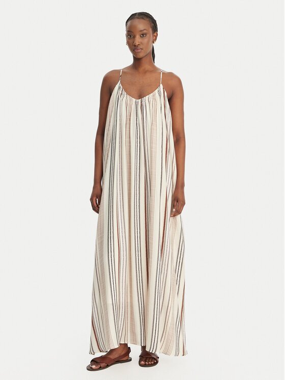 Eleh Rochie de vară SS260133 Écru Relaxed Fit