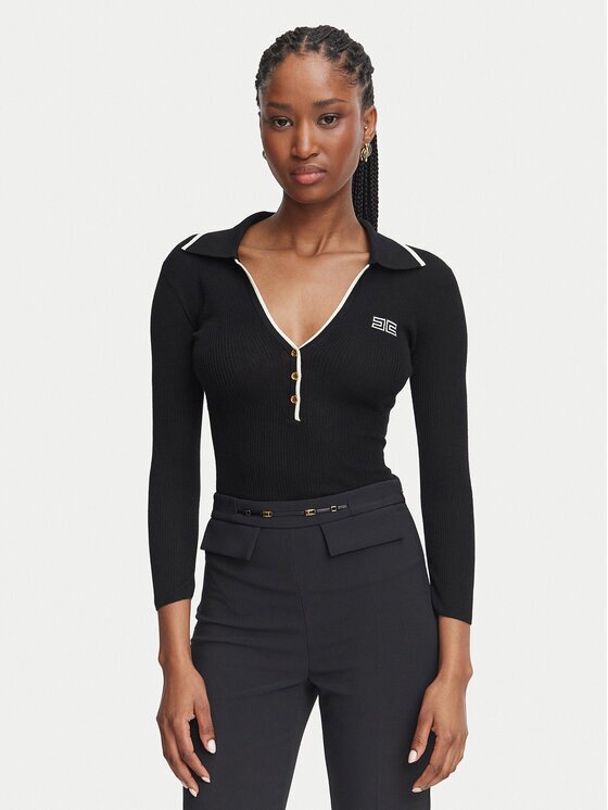 Elisabetta Franchi Bluză MK-17B-66E2-V300 Slim Fit