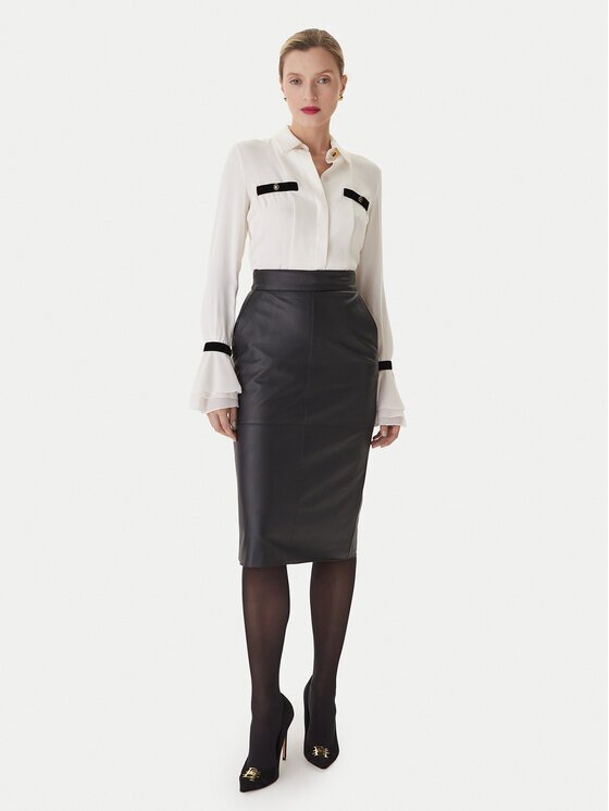 Elisabetta Franchi Cămașă CA-131- 57E2-V390 Écru Regular Fit