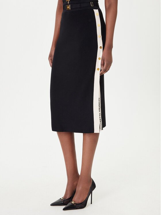 Elisabetta Franchi Fustă midi GK-27S-61E2-V340 Regular Fit
