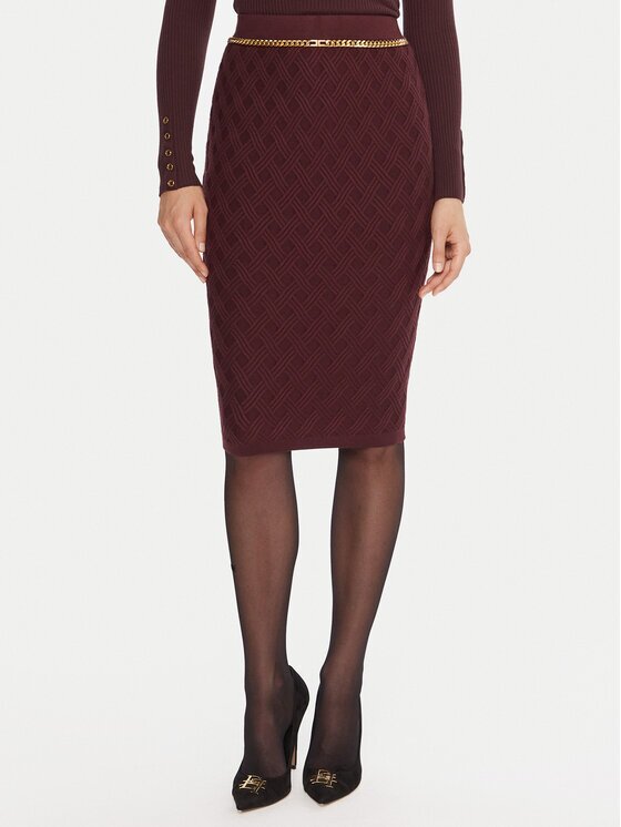 Elisabetta Franchi Fustă tip creion GK-20B-56E2-V390 Slim Fit