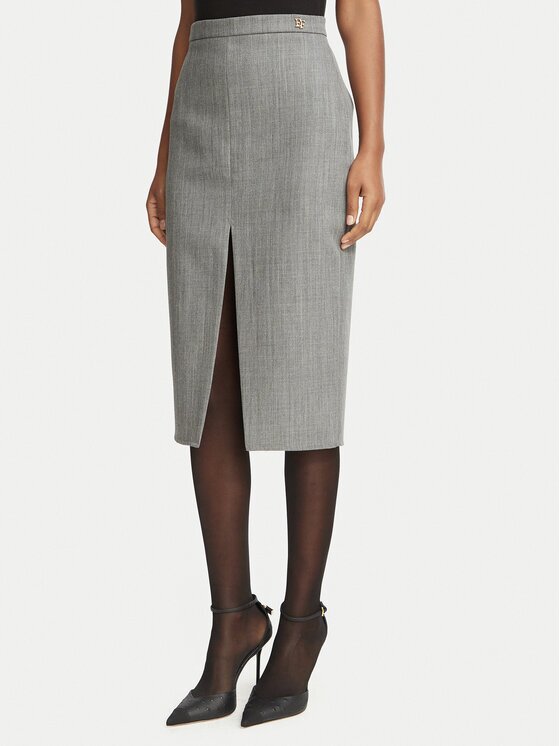 Elisabetta Franchi Fustă tip creion GO-254-67E2-V320 Fitted Fit