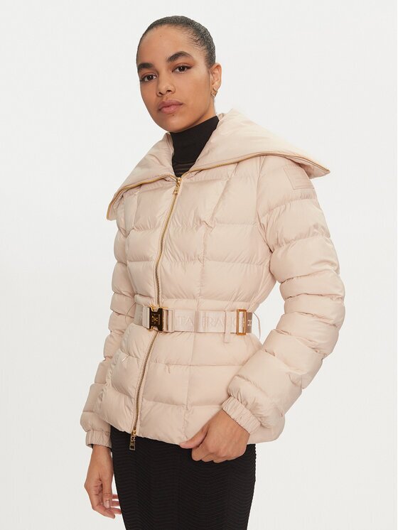 Elisabetta Franchi Geacă de iarnă PI-76D-46E2-V680 Écru Regular Fit