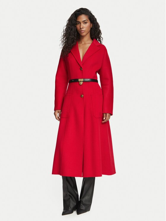 Elisabetta Franchi Palton de lână CP-03D-67E2-V860 Regular Fit