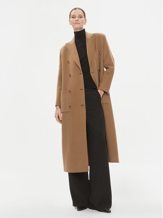Elisabetta Franchi Palton de lână CP-43D-36E2-V840 Regular Fit