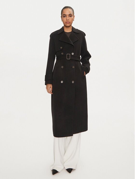 Elisabetta Franchi Palton de lână CP-57D-46E2 Regular Fit