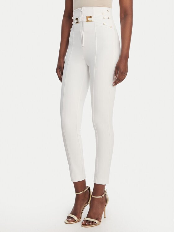 Elisabetta Franchi Pantaloni din material PA-158-61E2-V350 Skinny Fit
