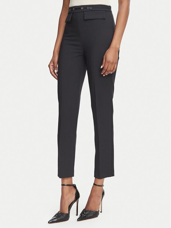 Elisabetta Franchi Pantaloni din material PA-195-66E2-V320 Slim Fit
