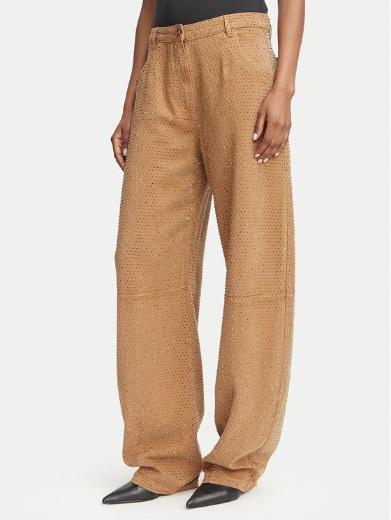 Elisabetta Franchi Pantaloni din material PJ-16D-66E2-V560 Balloon Fit