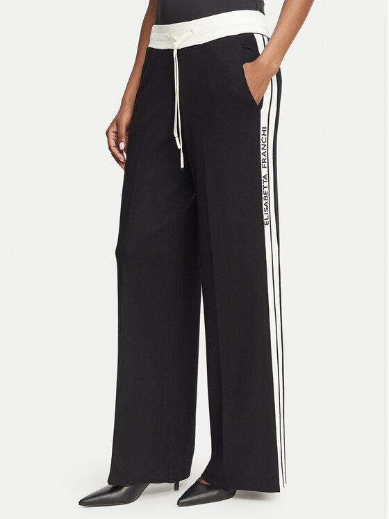 Elisabetta Franchi Pantaloni tricotați KP-75S-66E2-V440 Regular Fit