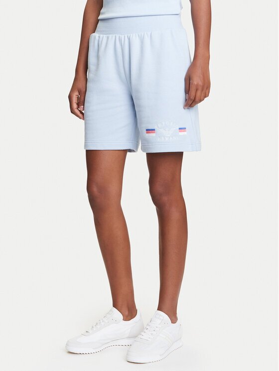 Emporio Armani Underwear Pantaloni scurți sport EW000496 AF10882 U9273 Albastru celest Loose Fit