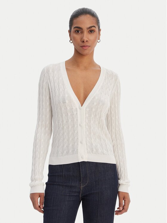Fracomina Cardigan FR26ST8023K547R9 Écru Regular Fit