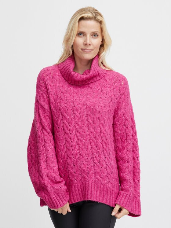 Fransa Bluză cu gât 20612718 Relaxed Fit