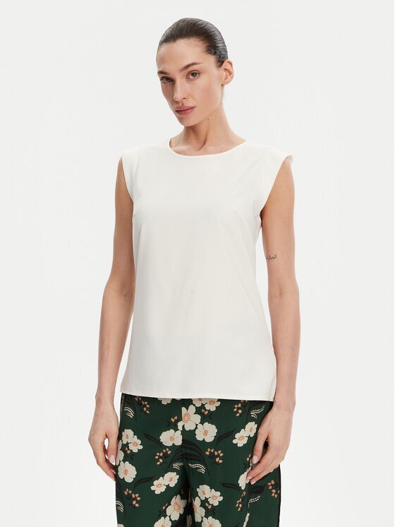 French Connection Bluză 762ZA Écru Regular Fit