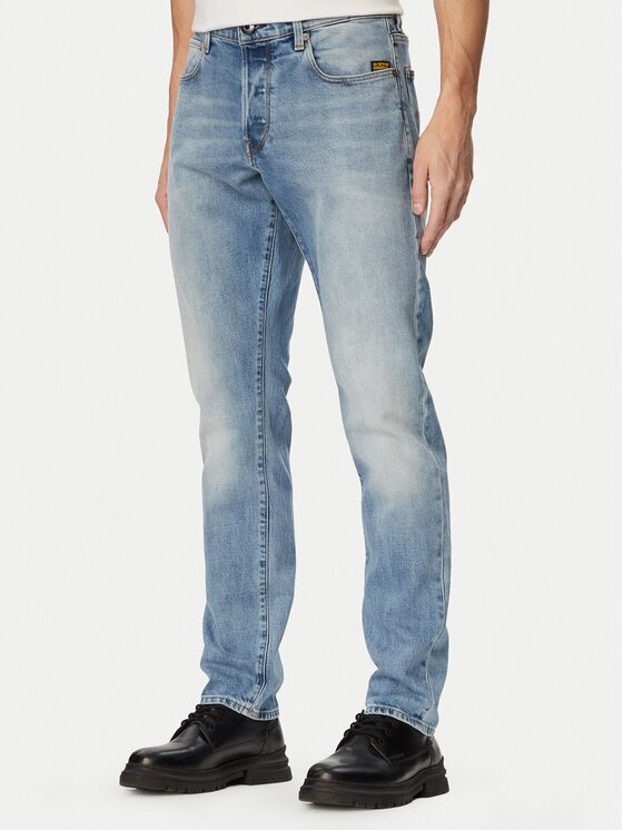 G-STAR Raw Blugi 3301 51003 C052 Albastru Tapered Fit