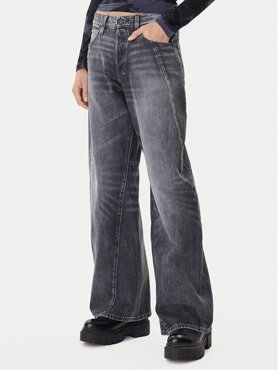 G-STAR Raw Blugi Contor 3D D27690-D537 Gri Wide Leg