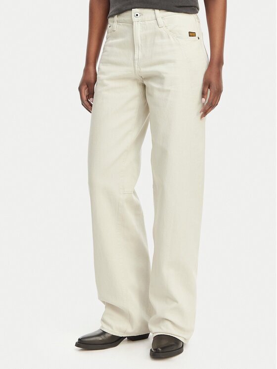 G-STAR Raw Blugi Contor Barrel D27745-E361 Bej deschis Relaxed Fit
