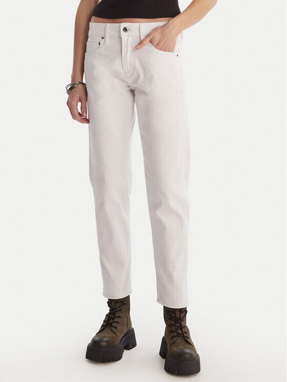 G-STAR Raw Blugi Kate D15264-C301 Alb Boyfriend Fit