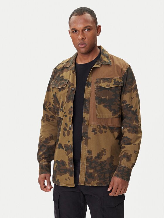 G-STAR Raw Cămașă Cargo Pkt D26900-D553 Verde Regular Fit