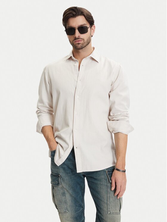 G-Star Raw Cămașă Clean D25196-D454 Écru Regular Fit