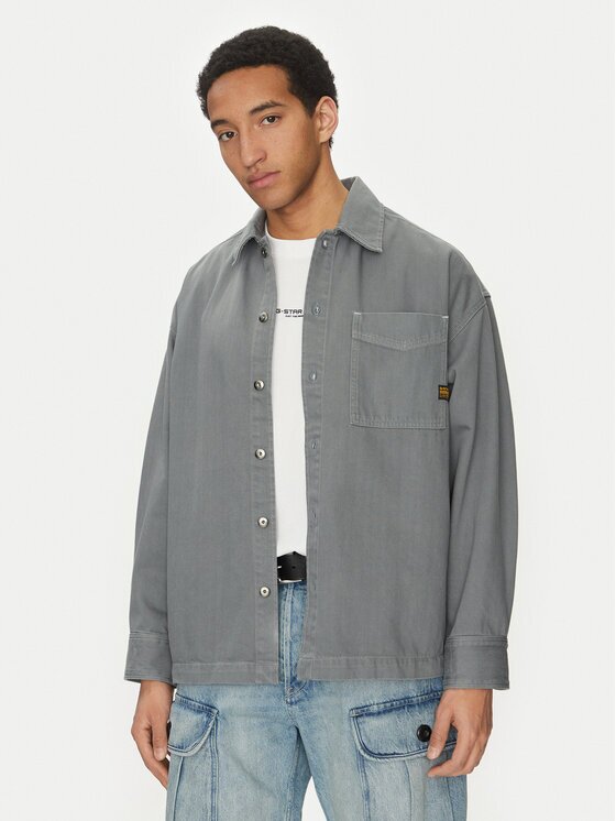 G-STAR Raw Cămașă D23007-D300 H116 Gri Boxy Fit