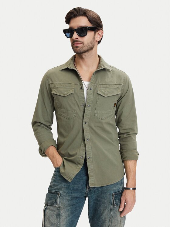 G-STAR Raw Cămașă Dakota D23616-D920 Verde Slim Fit