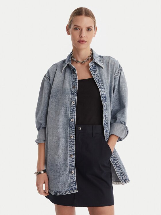 G-STAR Raw cămașă de blugi D26853-D536-G339 Albastru Oversize