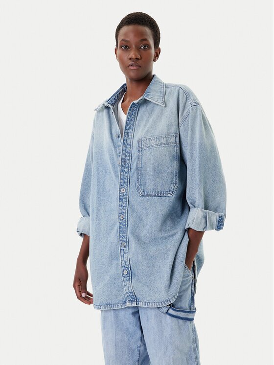 G-STAR Raw cămașă de blugi D27695-D788 Albastru Oversize