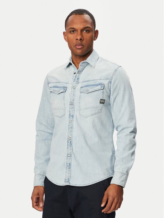 G-STAR Raw cămașă de blugi Dakota D23616-D252 Albastru Regular Fit