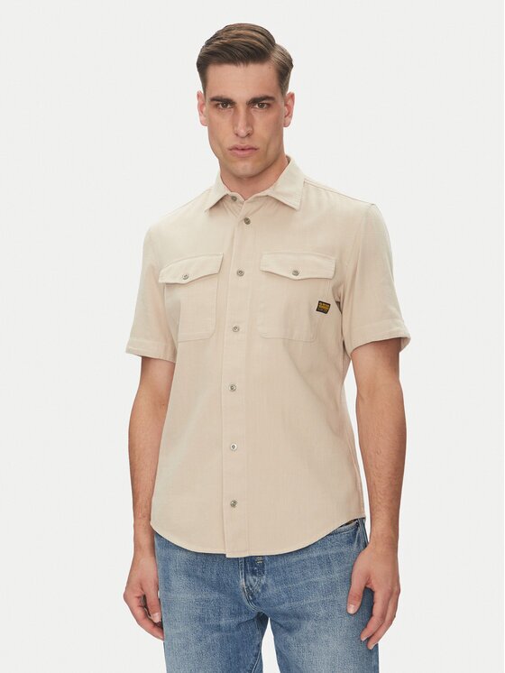 G-STAR Raw Cămașă Marine D19751-D454 Bej Slim Fit