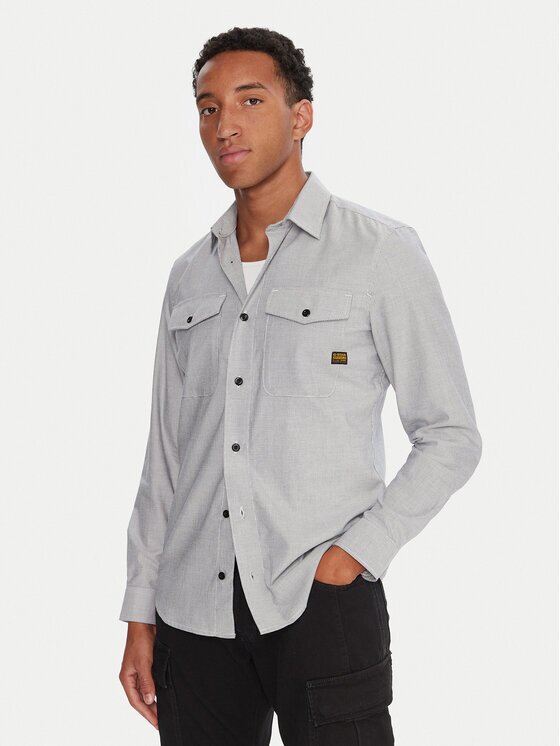 G-STAR Raw Cămașă Marine D24963-C290 Kaki Slim Fit