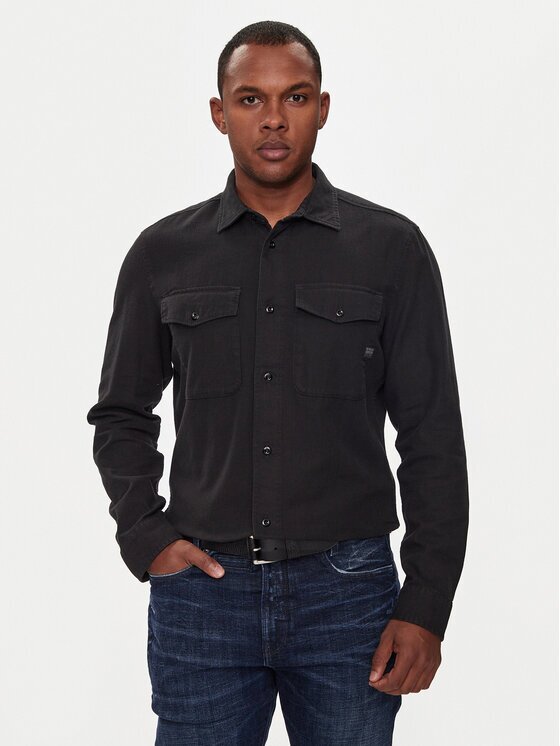 G-STAR Raw Cămașă Marine D24963-D454 Negru Slim Fit