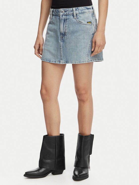G-STAR Raw Fustă de blugi Cinch D28409-E352 Albastru Regular Fit
