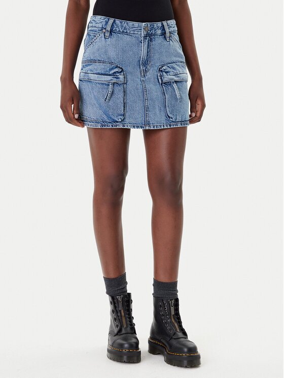 G-STAR Raw Fustă de blugi D27703-D536 Albastru Regular Fit